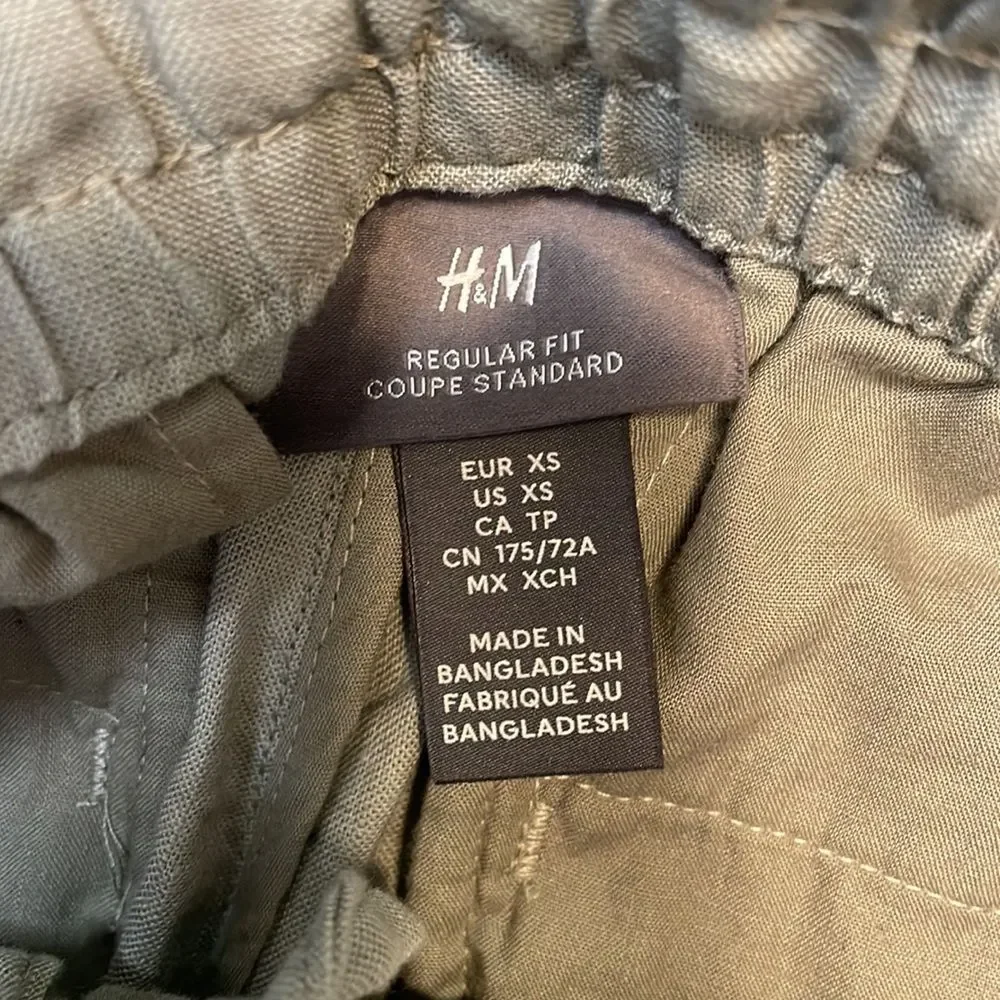 H&M Regular Fit Linen Blend Pants XS
